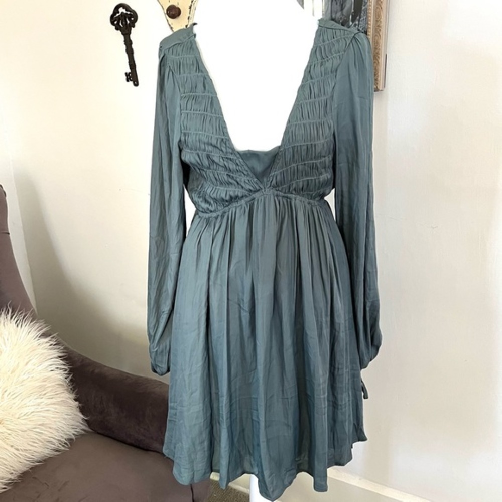 Teal Mustard Seed Medium Polyester Dress